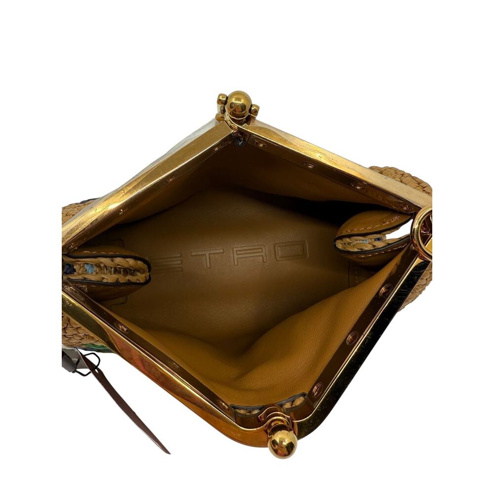 Etro Small Raffia Embroidered Crossbody - Picture 5 of 6